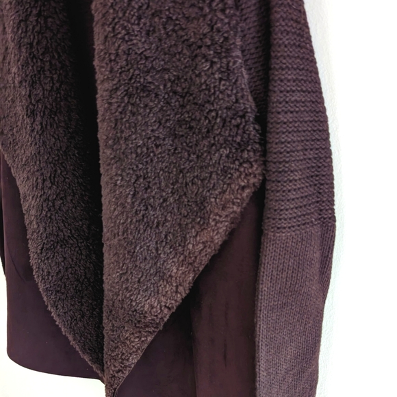 Cardigan Faux Suede, Purple - Picture 4 of 9